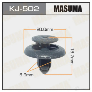 502KJ Клипса  пластм. крепежная  KJ-502/KJ-1232 (50 шт. в уп.) ЦЕНА ЗА ШТ.