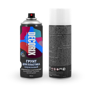 DECORIX Грунт для пластика СПРЕЙ (520мл) белый