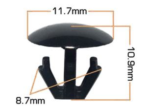 1066KJ Клипса  пластм. крепежная  KJ-1066/К-090 (50 шт. в уп.) ЦЕНА ЗА ШТ.