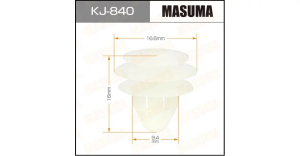 840KJ Клипса  пластм. крепежная  KJ- 840 (50 шт. в уп.) ЦЕНА ЗА ШТ.