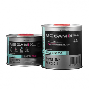 MEGA MIX Лак акриловый MS + отвердитель (850 мл+425 мл)