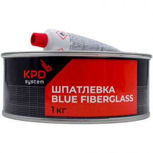 KPD SYSTEM Шпатлевка со стекловолокном Голубая BLUE FIBER GLASS 1,0 кг