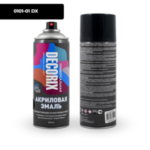 DECORIX Черный глянцевый СПРЕЙ 520мл (А01)