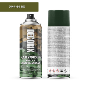 DECORIX КАМУФЛЯЖ, светопоглощающая краска, ультраматовая, 520 мл ОЛИВКОВЫЙ