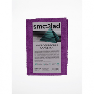 SMOOLAD Салфетка из Микрофибры (фиолетовый) ультразвуковая обработка 280гр/м 40х40см